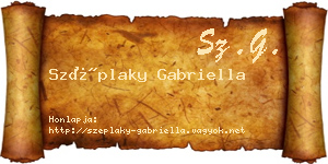 Széplaky Gabriella névjegykártya