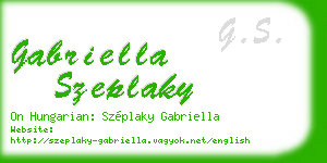 gabriella szeplaky business card