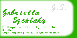 gabriella szeplaky business card